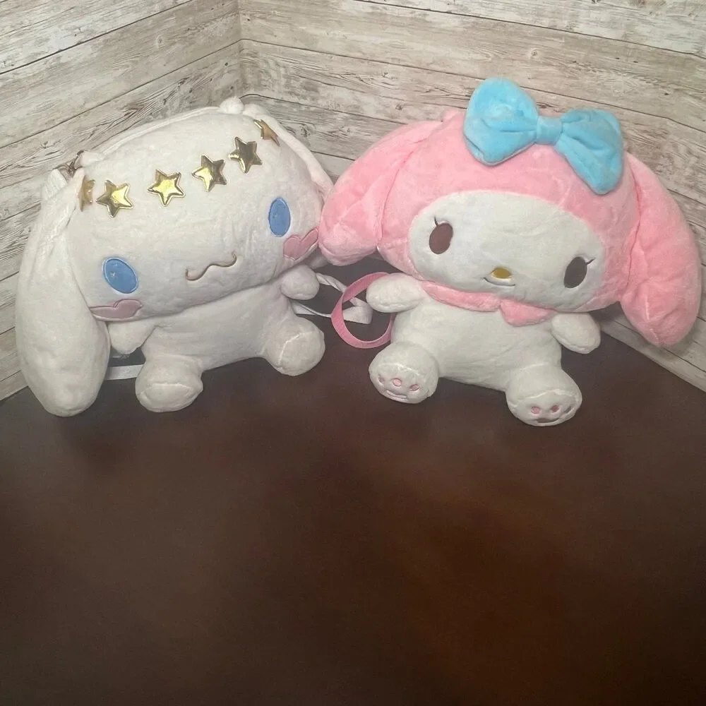 Cinnamoroll and Melody Doll Cute Plush Backpack Large Shoulder Bag Girl Gift‎ bu